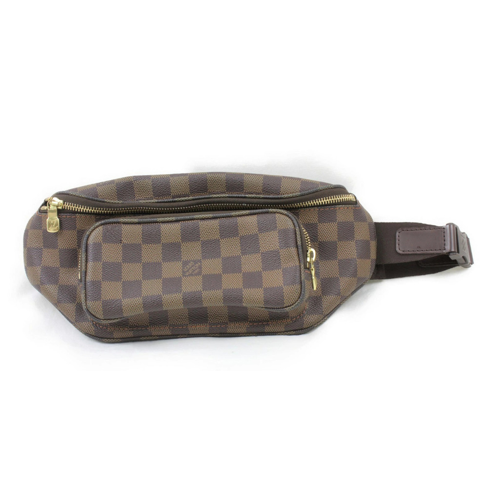 LOUIS VUITTON Bumbag Melville Damier Brown Body Belt Bum Crossbody Bag Waist